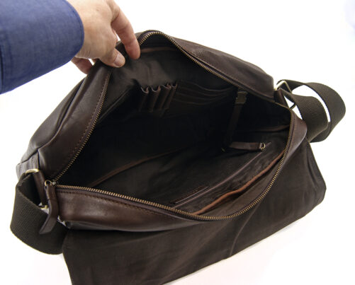 Leder-Kuriertasche – Bild 4